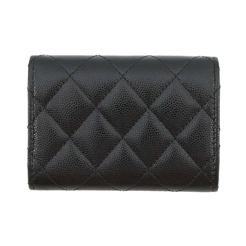 CHANEL Black Caviar Leather Logo Wallet - Picture 3 of 13